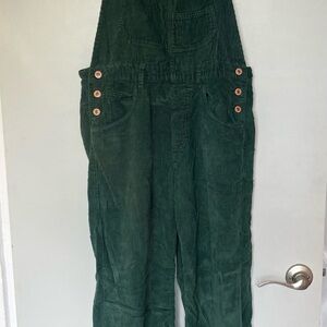 Free People Ziggy Green Corduroy Women's Overalls